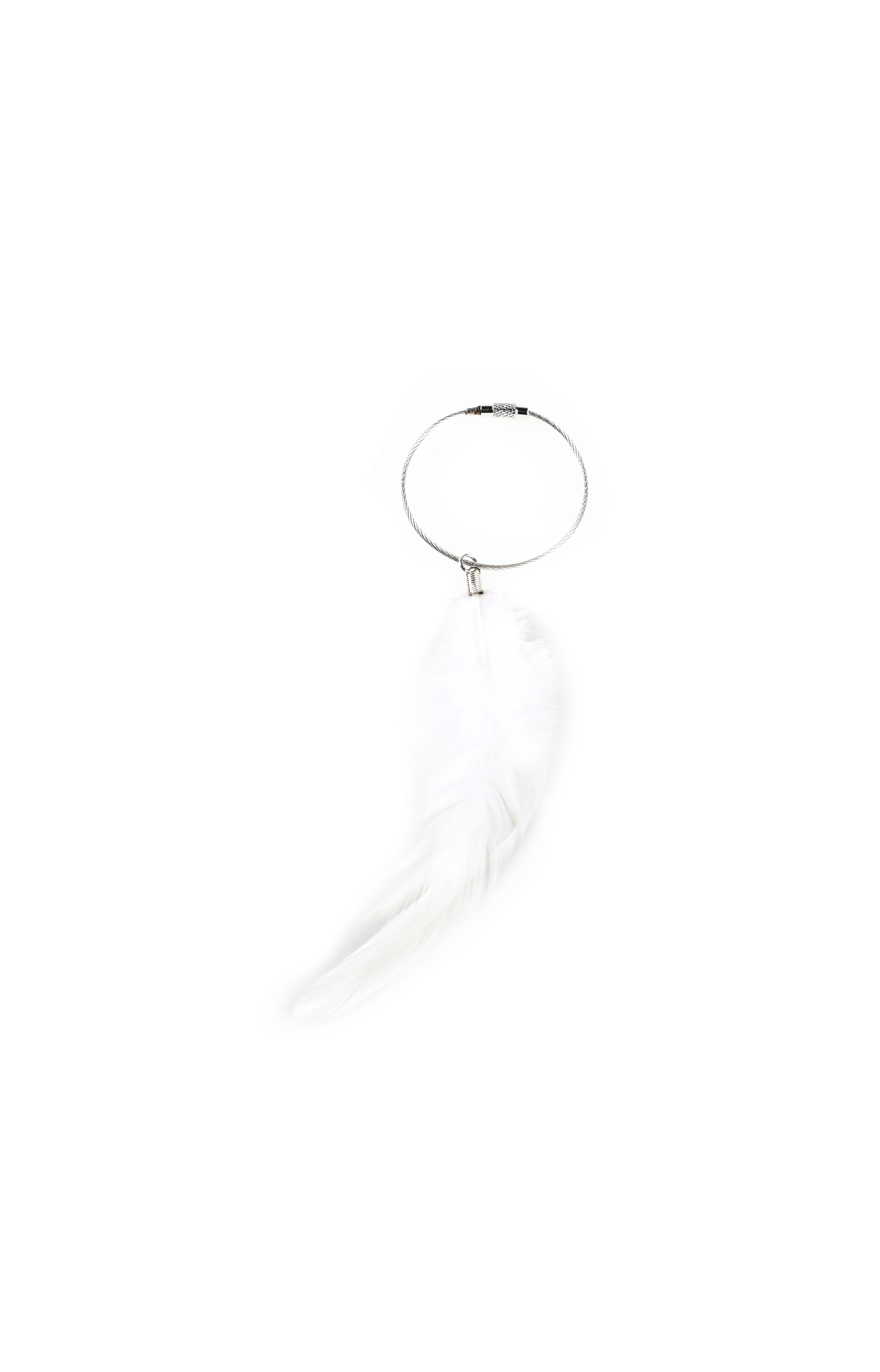 Frozen feather ring (white)